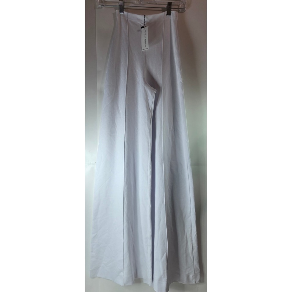 Ripley Rader Wide Leg Pants White Size 1 XS High Waisted Ponte Knit Luxury NWT